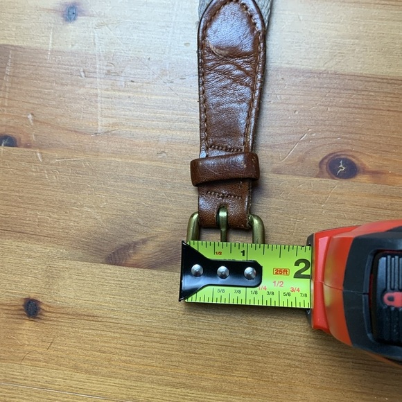 Nautical Theme  Belt w fabric and leather - Picture 6 of 8